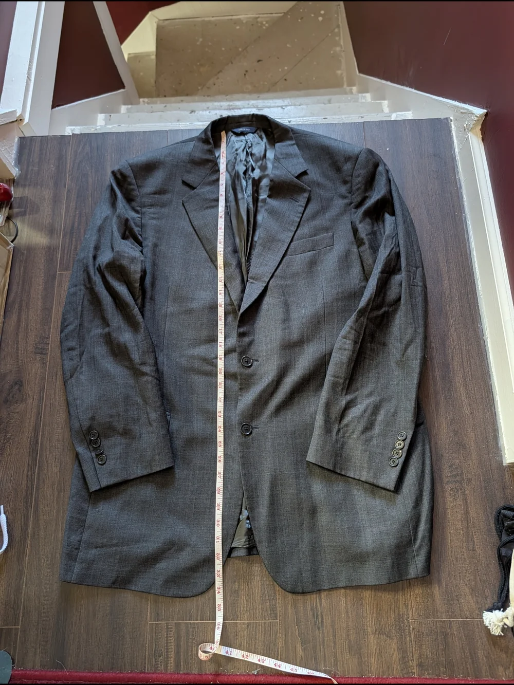 LORO PIANA x Brooks Brothers Gray Plaid Wool Two-Button Sport Coat Made In Italy